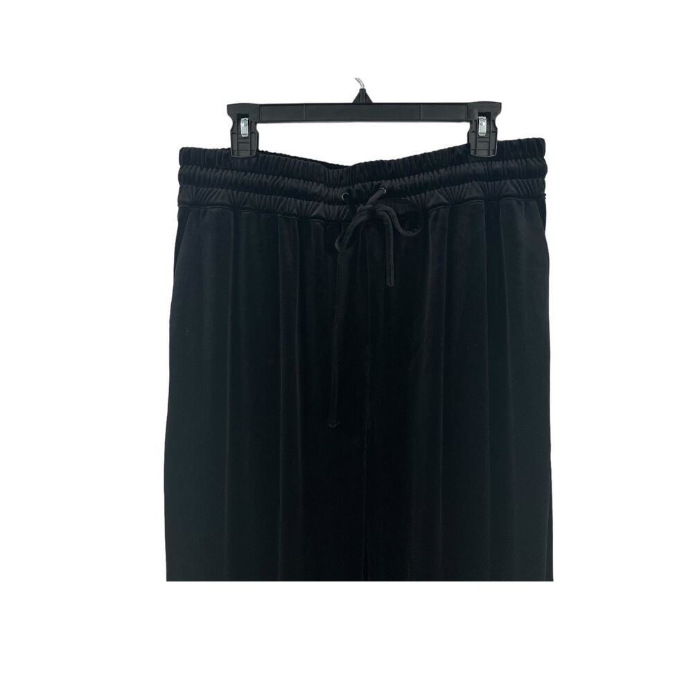AllSaints Pants Tyler velvet trousers wide leg pull on black size 10 - Picture 3 of 6